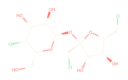 Estructura química de la sucralosa