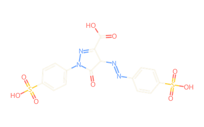 Estructura química de la tartrazina