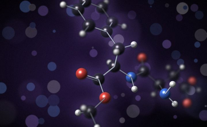 Modelo molecular del aspartamo